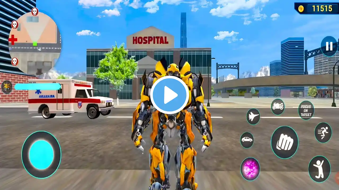 Jet Robot Car Transform, Robot Car & Bike Games #1 - Android Gameplay