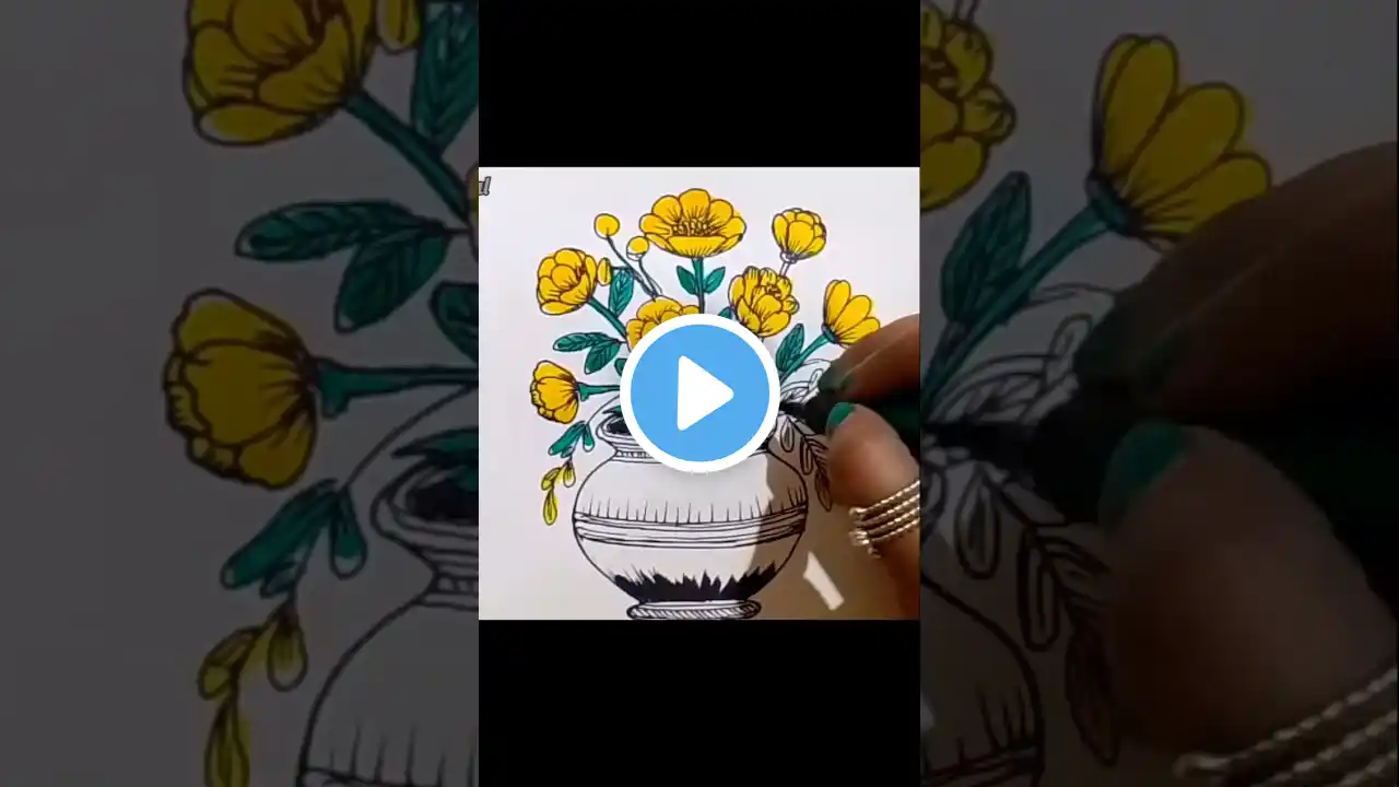 How to Draw a Flowerspot Easily🪴 #drawing #youtubeshorts #shortsviral #shorts