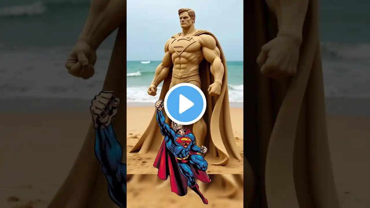 🔴Superheroes but sand sculptures💥 Marvel & DC-All Characters #marvel #avengers #shorts #aistory