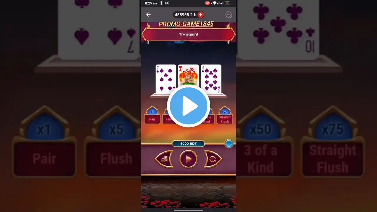 ALL GAME VIDEO BIG WON INDIAN POKER 6000X75- 450000 WON 2LAK THAKA 8 LAK 🙂🙂🙂