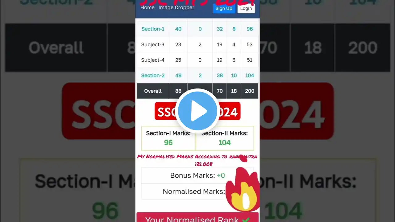 SSC MTS 2024 MARKS 😀 Normalised Marks According to rank mitra #ssc #sscmts2024