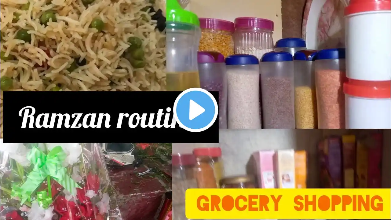 Pakistani house wife full-day routine|monthly grocery shopping with Ramzan how to organize kitchen