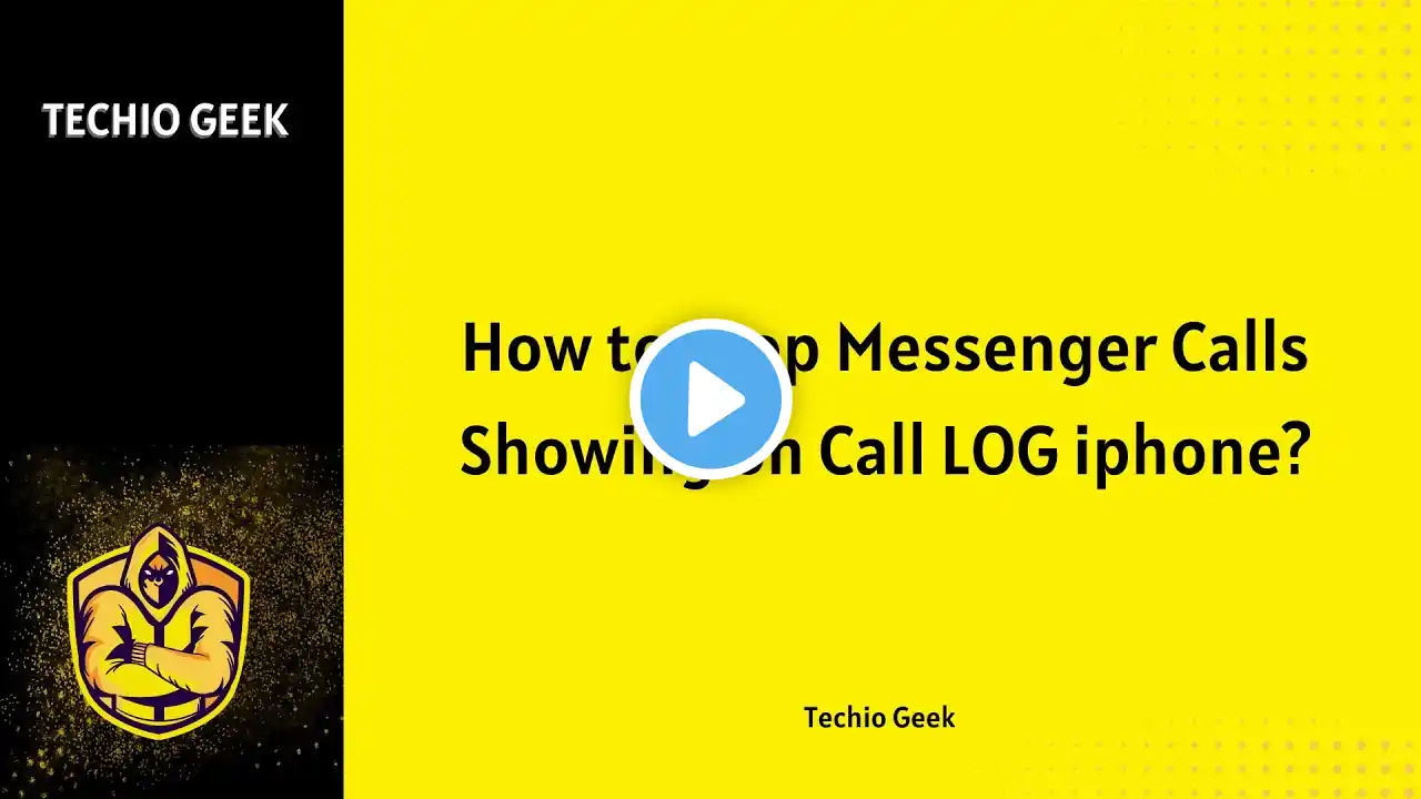 How to Stop Messenger Calls Showing on Call LOG iphone?