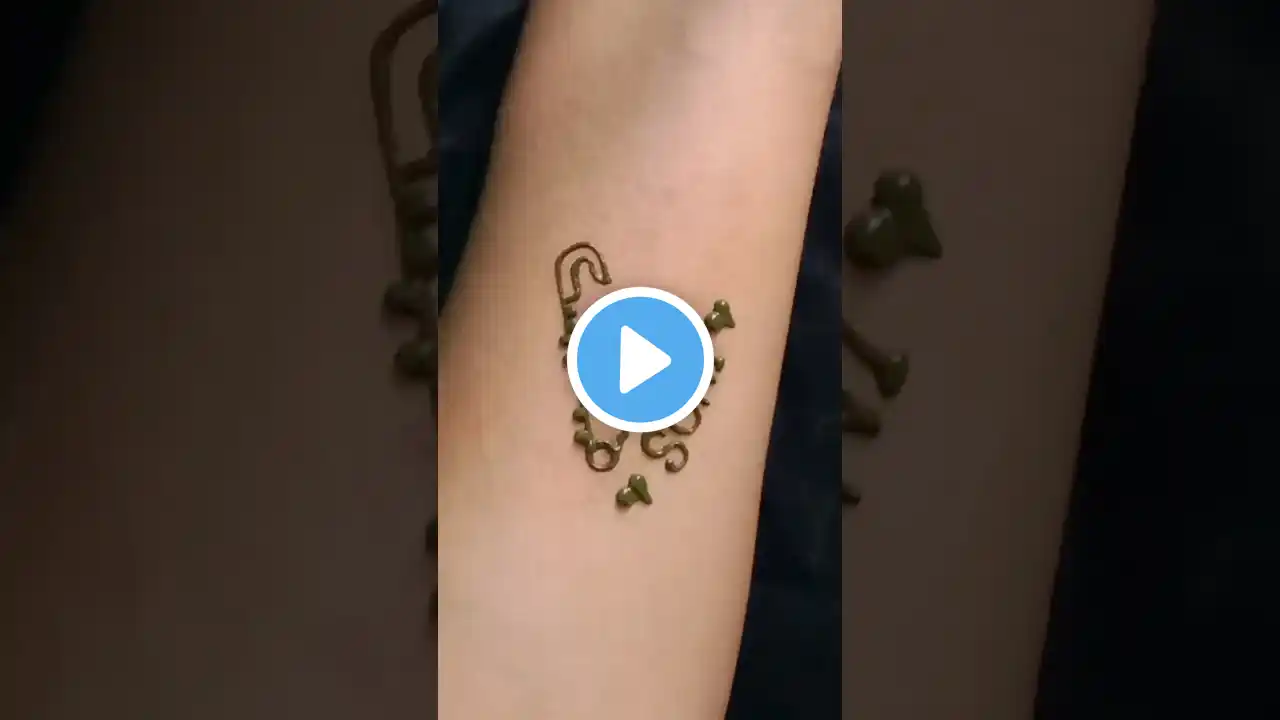 Very Easy And Simple Mehndi Tattoo Design ❤🧷💁♀️#youtubeshorts #mehndi #shorts