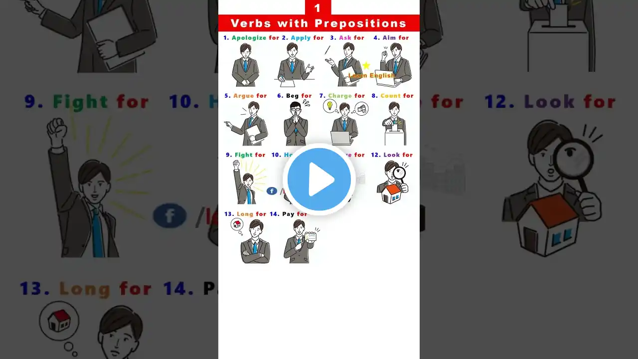 Verbs with Prepositions 1 #englishgrammar #fixedprepositions