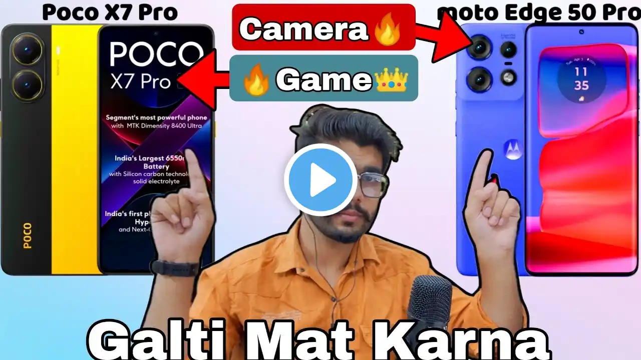 Poco X7 Pro + vs moto Edge 50 Pro  - ⚡Full Comparison🔥 | Galti Mat Karna❌ | Value For Money❓