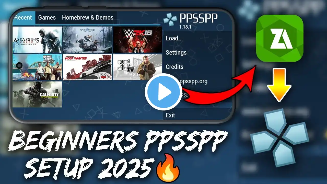 🔥How To Play Games Using PPSSPP Emulator In Hindi | Step by Step Setup