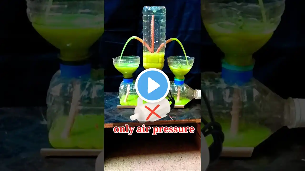 No motor only air pressure experiment #experiment #fountain ‪@VanshYadav24‬ #vanshyadav24 #shorts