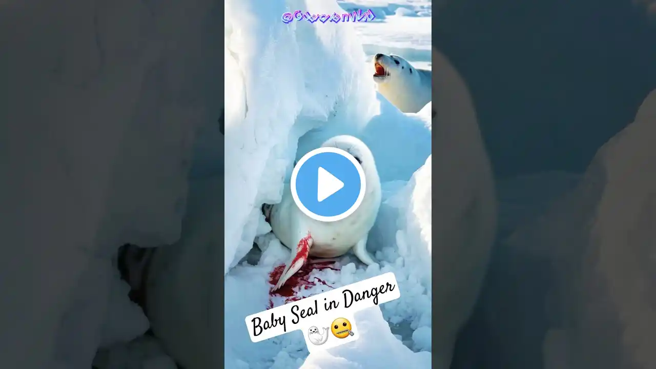 Antarctic Baby Seal Rescued from Danger! #animals #rescue #shorts  #short  #shortfeed #ytshorts