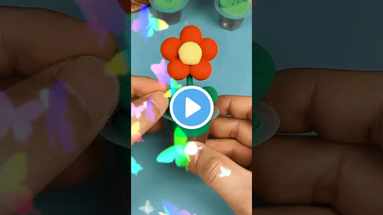 Play Dough Flower | craft | #shorts #youtubeshorts #craft