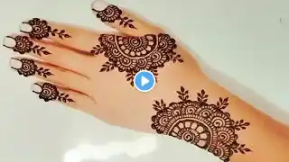 Arabic simple back mehndi design easy trending mehndi design mehndi ka design for back hand mehndi