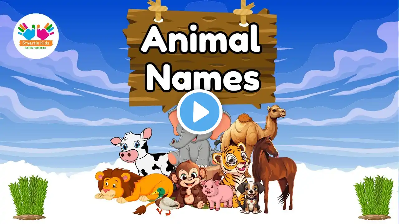 Animal Names | Animals Sounds | Wild Animals | Farm Animals | Sea Animals |  Smartie Kidz