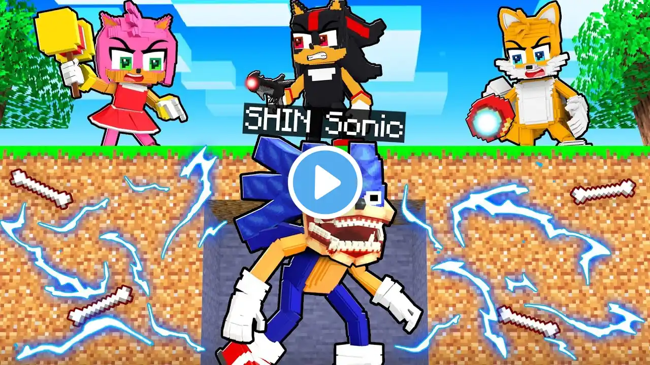 Hunters vs SHIN SONIC Speedrunner in Minecraft