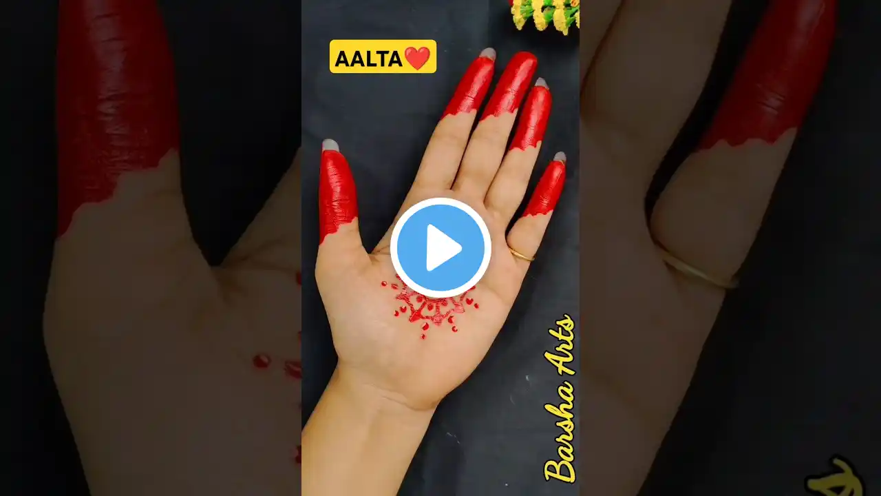 ❤️ Simple Flower Alta Mehndi Design 😍 #shortvideo #shorts #viralvideo #odiasong #altadesign #mehndi