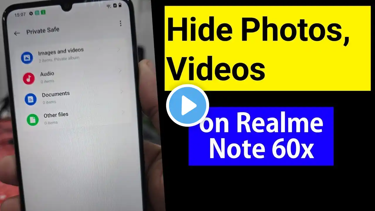 Realme note 60x me Photos aur Video kaise chupaye | How to hide photo and video on realme note 60x