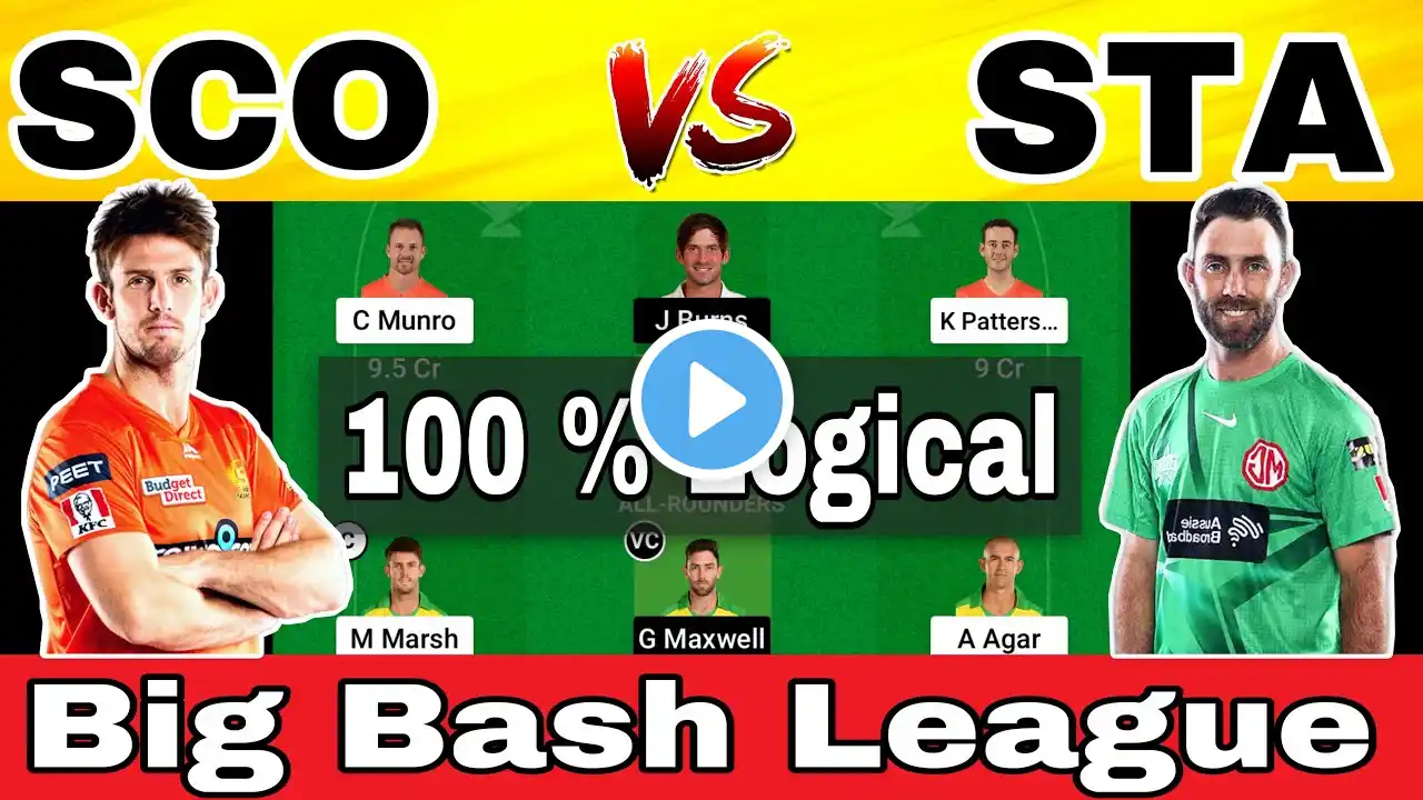 SCO vs STA Dream11 Team Prediction | Perth Scorchers vs Melbourne Stars | Big Bash League 2021 | BBL