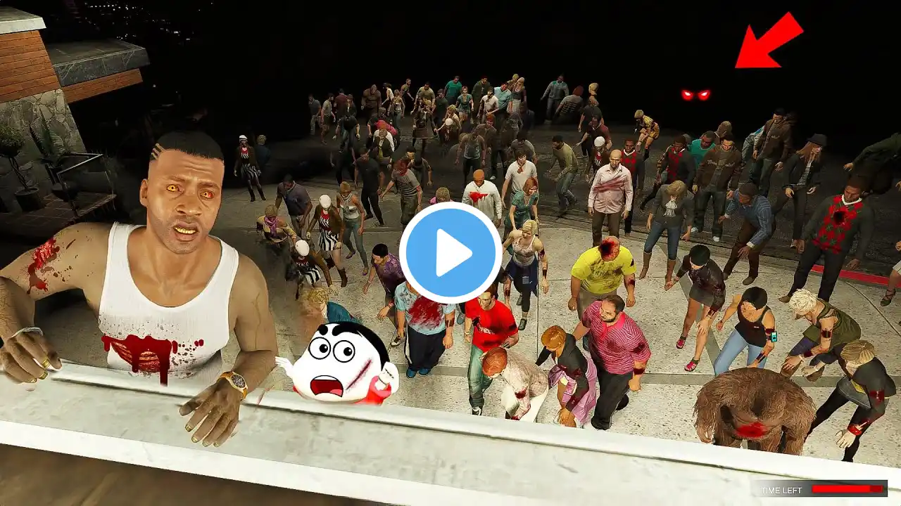 Franklin Become Zombie , Shinchan & Avengers Save Franklin & Los Santos People From Zombies IN GTA 5