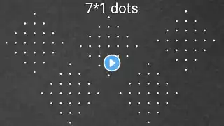 5 days 5 simple rangoli| 7*1 dots simple rangoli #simplekolamwithdots#dailymuggulu#flowerrangoli