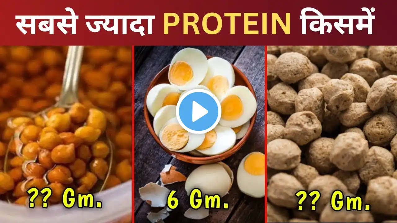 सबसे ज्यादा Protein किसमे | High Protein Foods | Kya khakar body banaye | Gym Diet