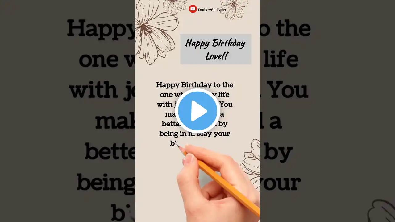 Heart touching birthday wishes for love #happybirthday #love #birthday #shorts