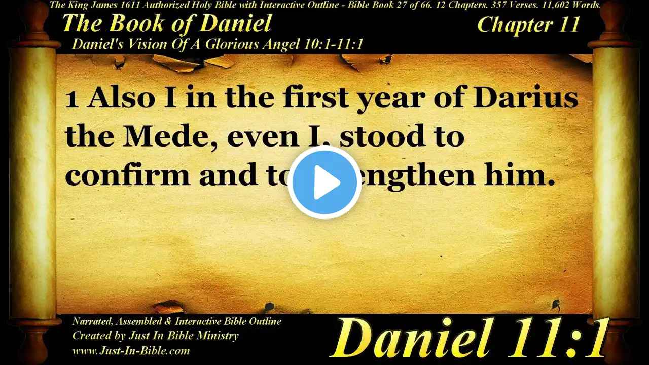 Bible Book #27 - Daniel Chapter 11 - The Holy Bible KJV Read Along Audio/Video/Text