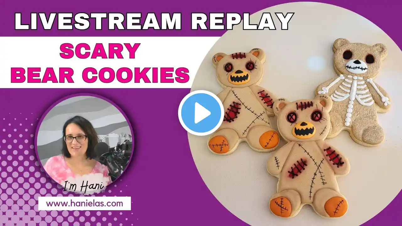 Halloween Bear Cookies - Live Cookie Decorating |Episode 232|