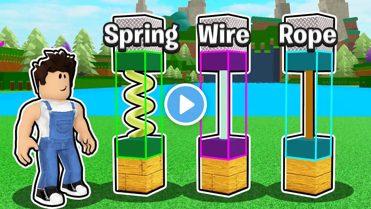 How to use SPRING, WIRES & ROPES?! Roblox Build a Boat