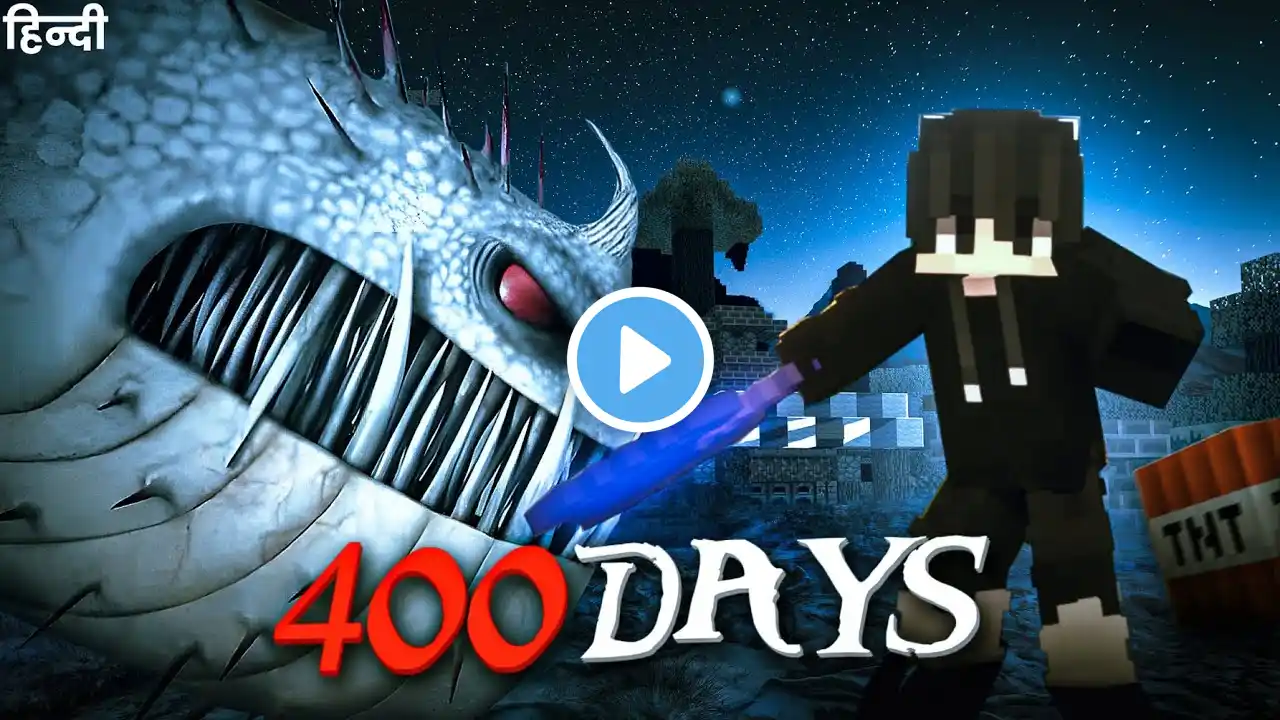 I Survive  400 Days in DRAGON vs VIKINGS in Minecraft (हिंदी)