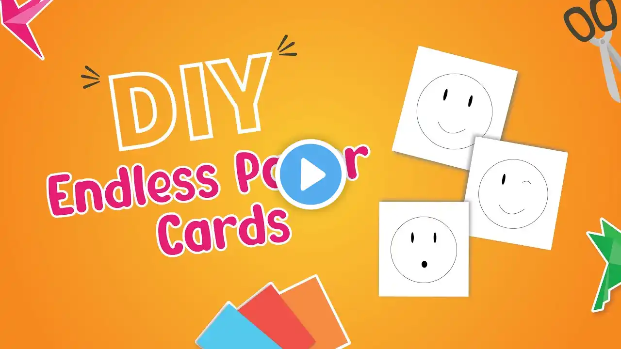 Endless Paper Card with Smiley Emojis | Creative Endless Card #kidsart #papercards @artandkidz
