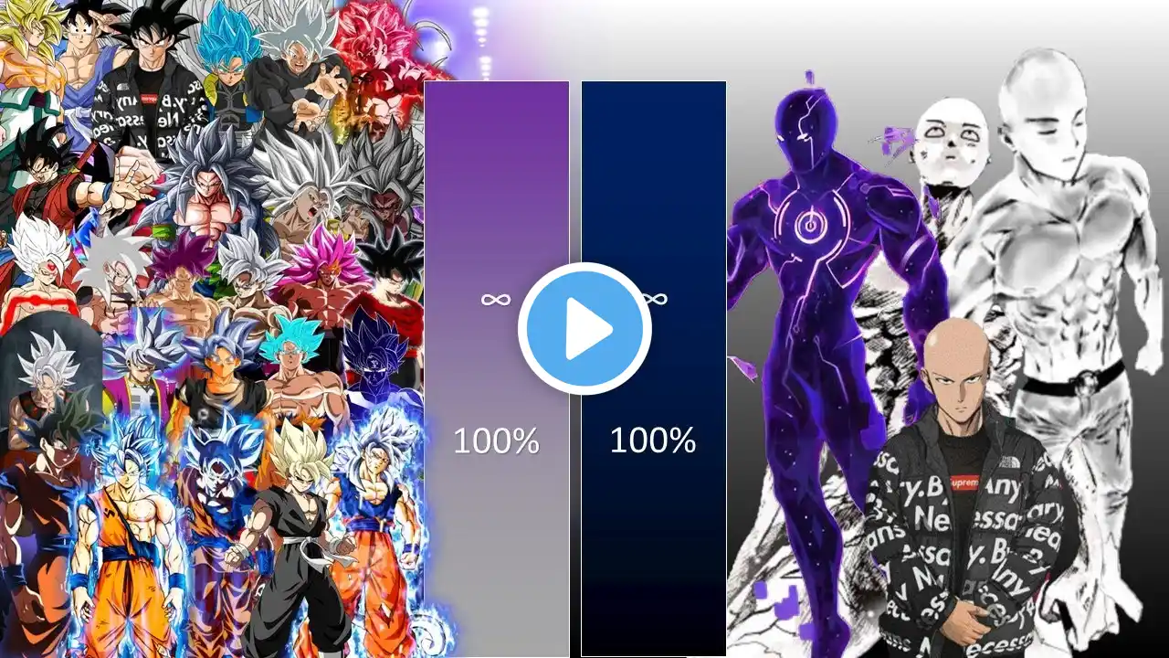 ALL VERSIONS OF GOKU VS ALL VERSION SAITAMA POWER LEVELS