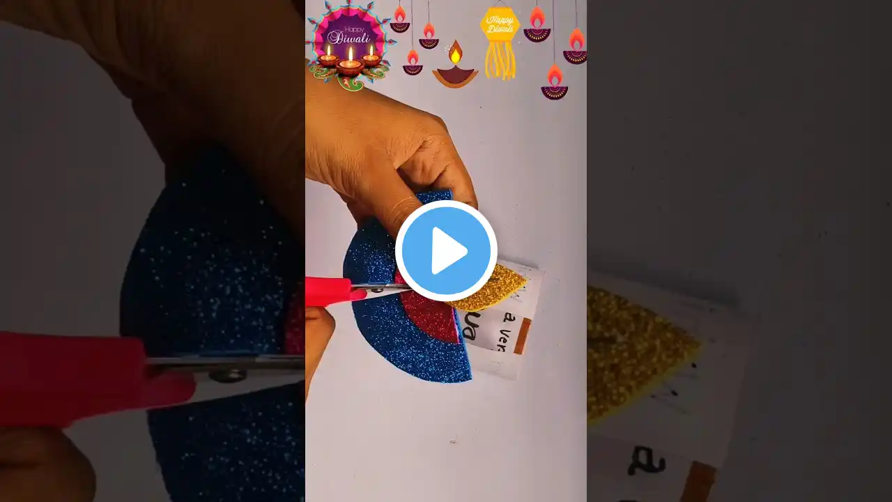 Last minute Cute 😍🪔 mini Diya card 🎇 Diwali card making ideas #ytshorts #shorts #diy #diwali