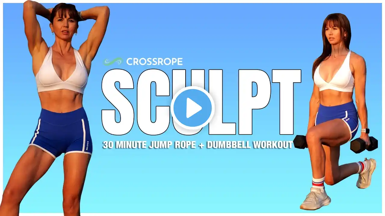 30 Minute Fat Burning Workout - Jump Rope + Dumbbells