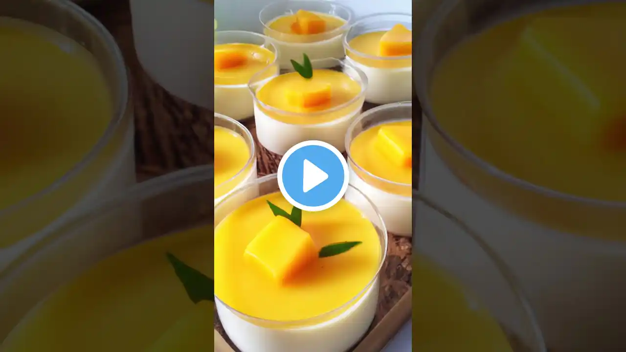 Mango Panna Cotta With Coconut Milk Recipe | #shorts