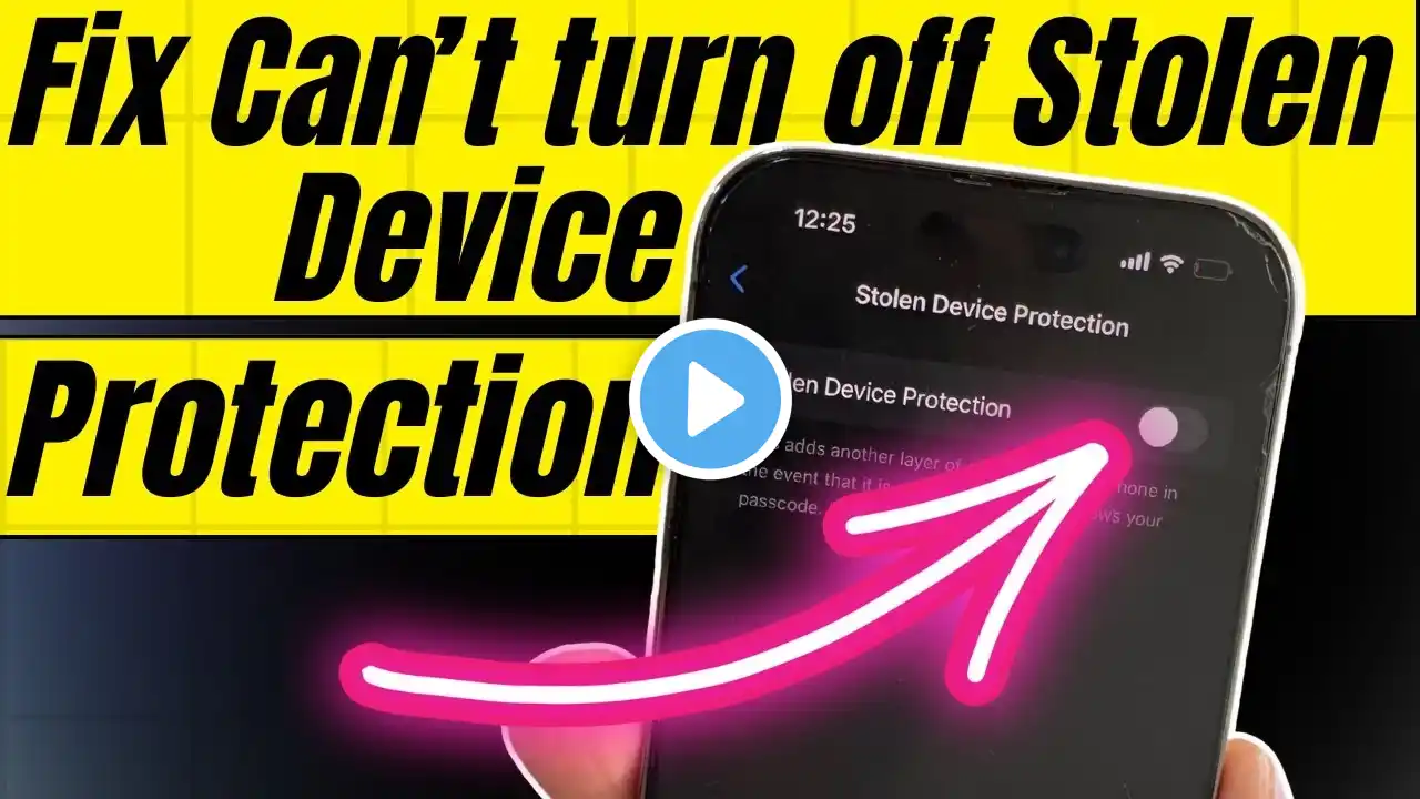 Can't Turn off Stolen Device Protection on iPhone - (iOS 18)