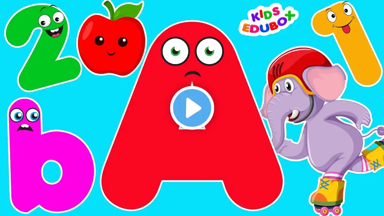 ABC & 123  Learning Videos For Preschool | ABC And One Two Three | ABC Phonics Song