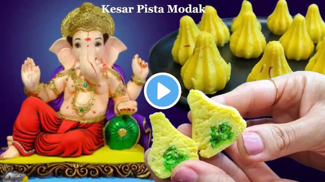 Kesar Pista Modak | Modak Recipe | Stuffed Modak Recipe | Ganesh Chaturthi Special| Quick Mawa Modak