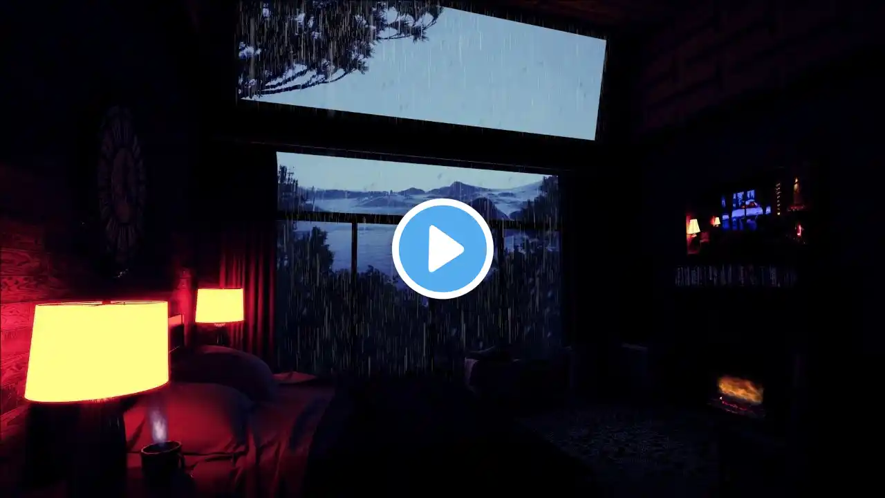 Rain on the roof of the foggy forest 🌧️ Sleeping rain sound 💤 End insomnia, study, relax