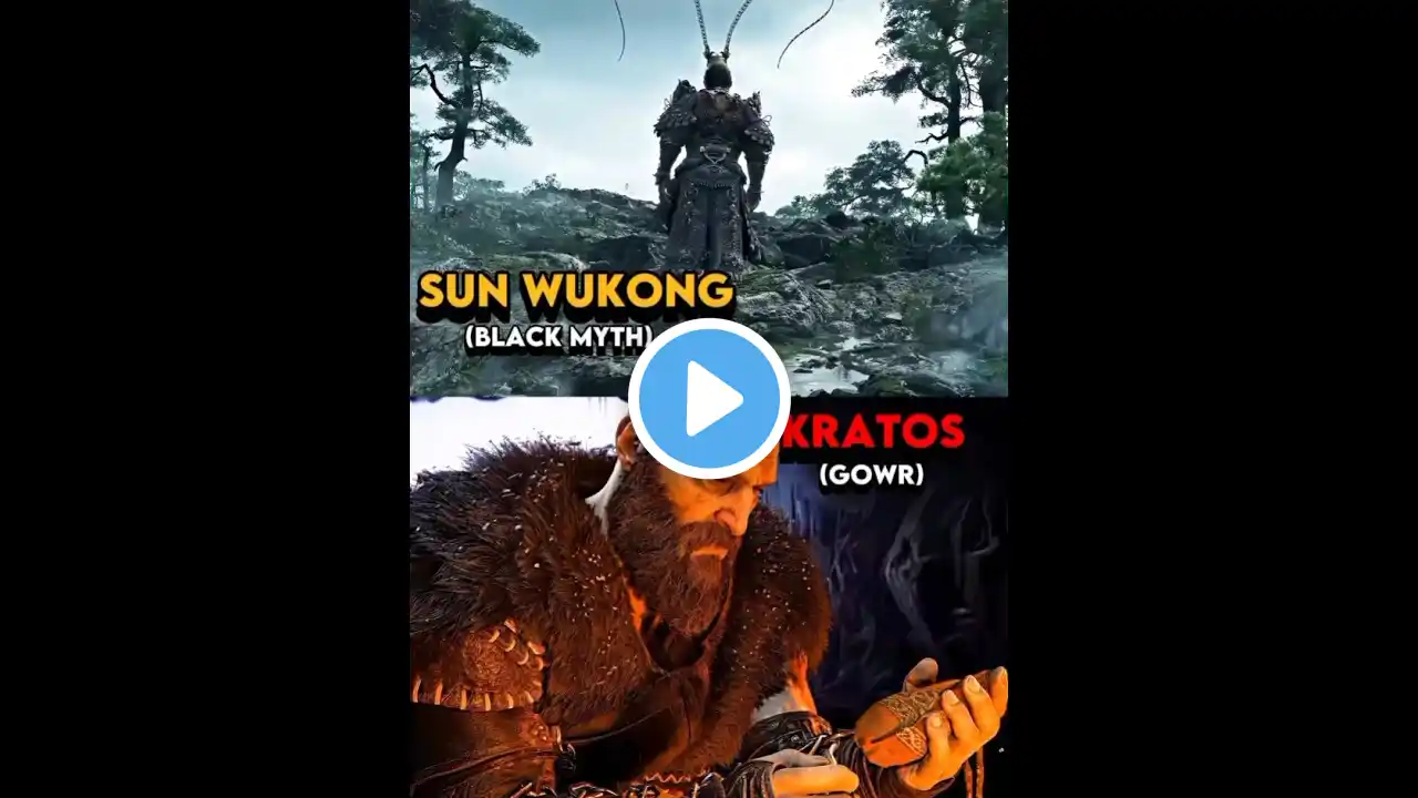 Sun Wukong vs Kratos | Black myth vs God of war Ragnarok #shorts