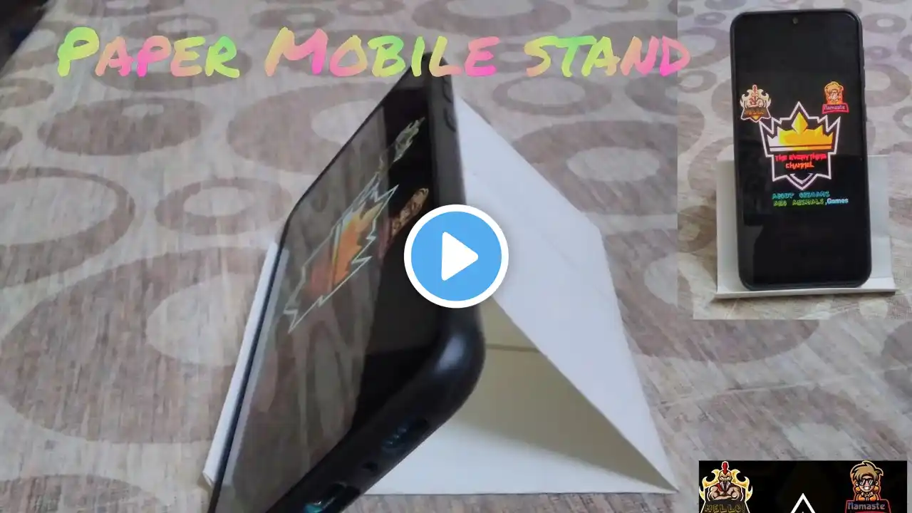 Paper mobile stand without glue or tape / Easy mobile stand / The everything channel by Ankit