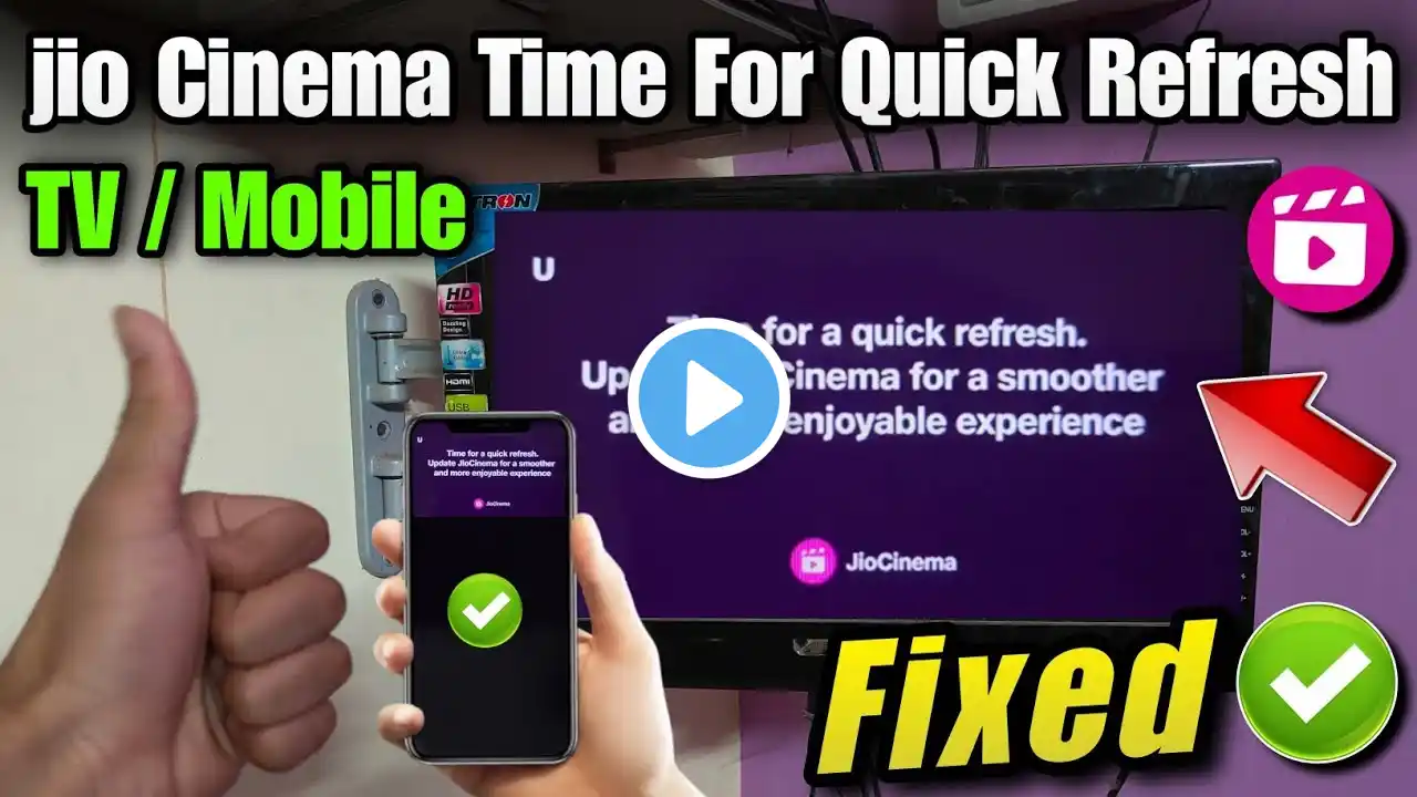 How to fix jiocinema time for quick refresh | jiocinema update problem in tv | jiocinema problem