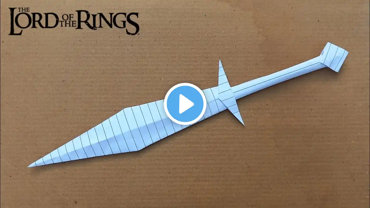 How To Make a Paper Sword Origami | Lord Of The Rings Sting Sword | Paper Katana Sword