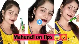 OMG 😳 Mehndi on lips😳 shocking result #shorts #youtubeshorts #viral #youtubeindia