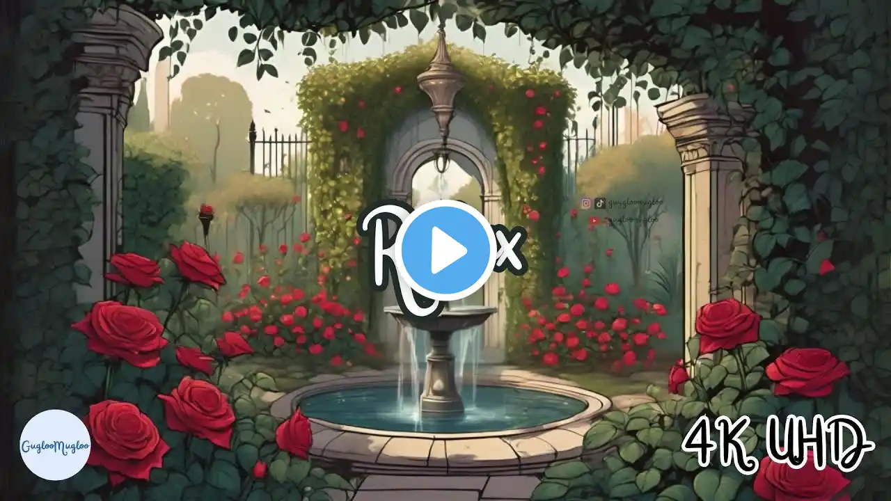 Secret Garden 🌹 4K Relax 🍃 Lofi Nature Sounds 🌹 Sleep & Study Music 🍃 Spring Sounds 🌹 Lofi Chill🍃