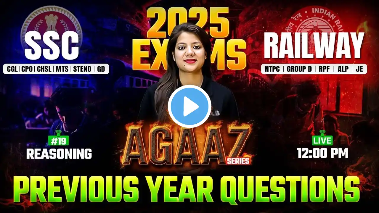 SSC & Railway Exams 2025 | Reasoning Classes by Swapnil Mam | Previous Year Questions