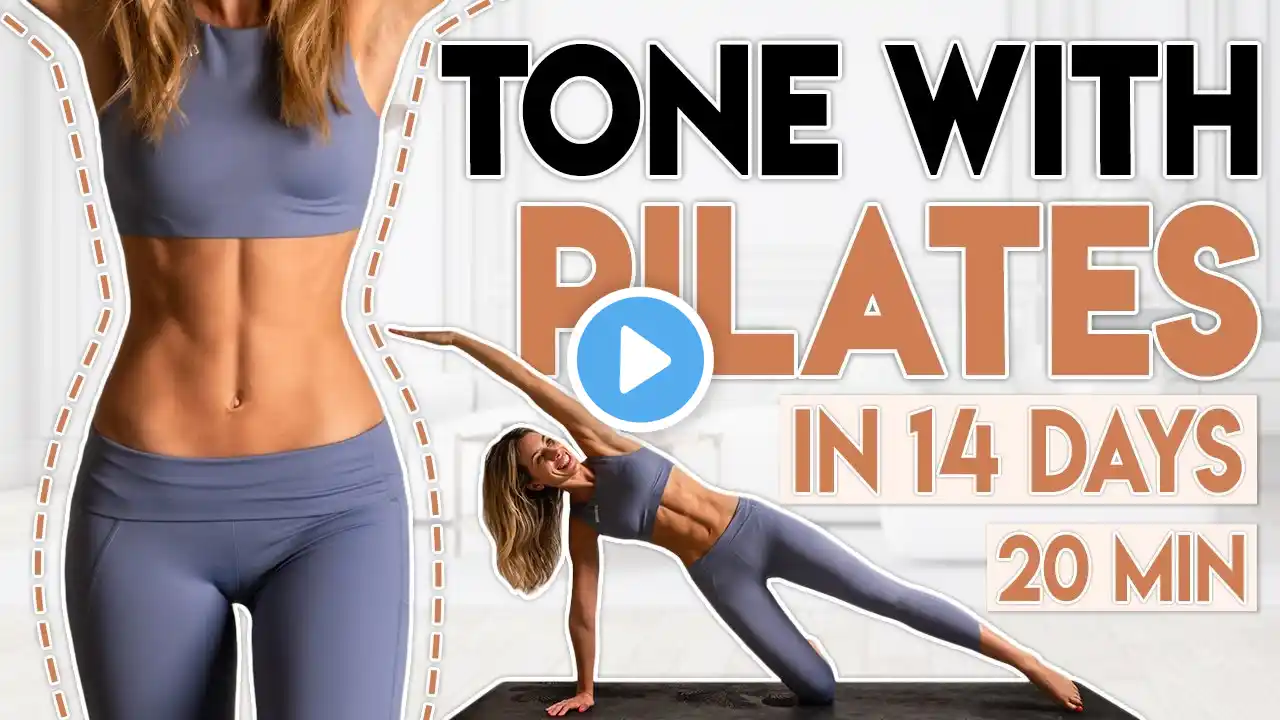 TONE WITH PILATES in 14 Days 🔥 Full Body Pilates Workout | 20 min