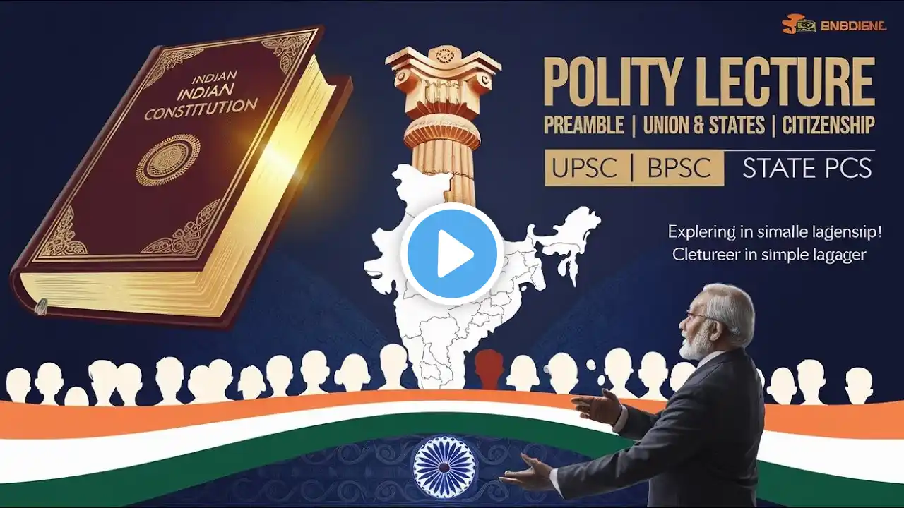 Preamble, Part 1 & Part 2 of Indian Constitution | Polity for UPSC, BPSC, UPPCS, SSC & All Exams