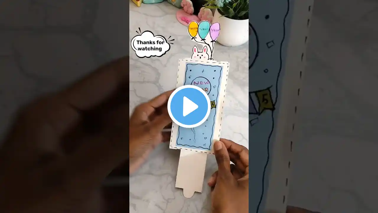 Diy new year greeting cardπ π₯°#craft #trending #shortsfeed #shorts #anucraftdiaries #viralshort #diy