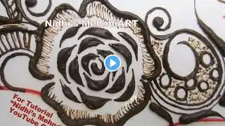 Innovative Gulf Style Rose Flower Henna Mehndi Design Tutorial for Back Hand