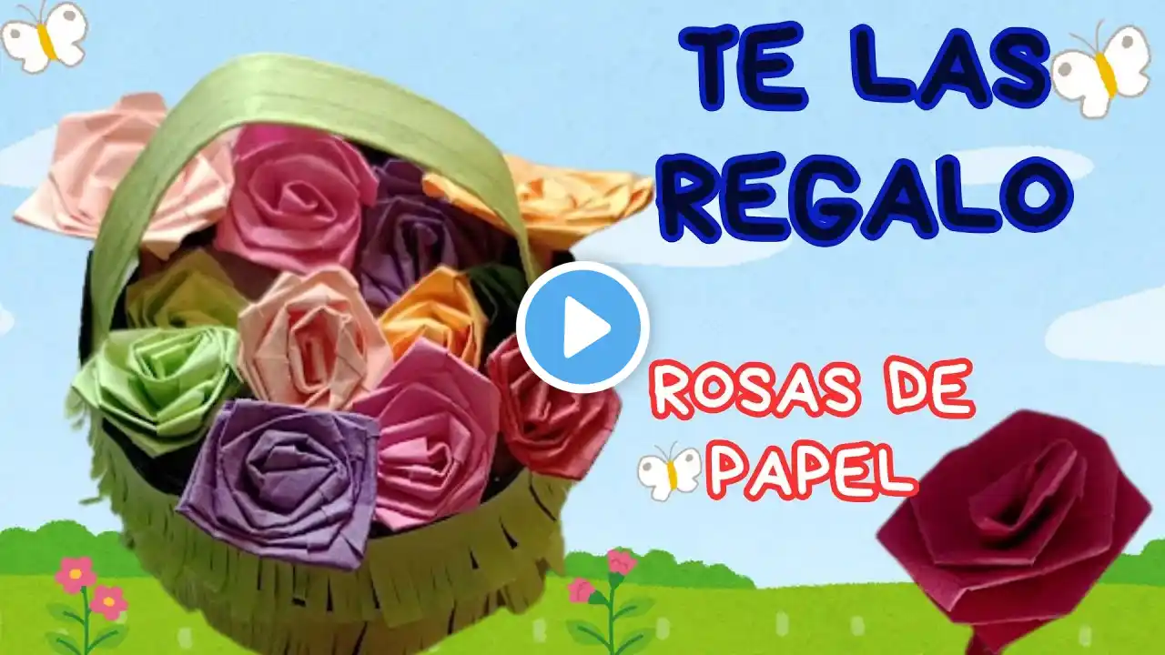 🌹¿Cómo hacer una rosa con una tira de papel?🌹 ¡Fácil! #sanvalentin #mamamoo #regalosamor #amor #love