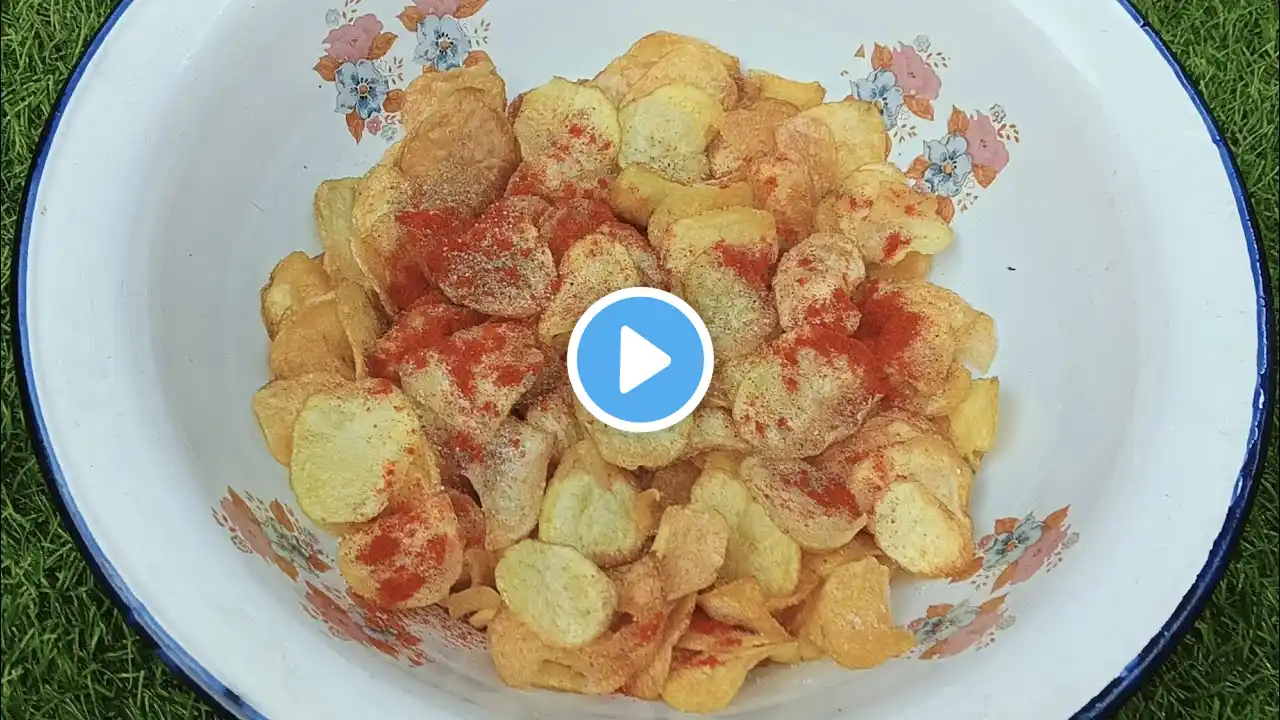 Alu Chips Recipe At Home | Potato Chips Recipe | How to make potato chips | Chips Recipe | আলু চিপস